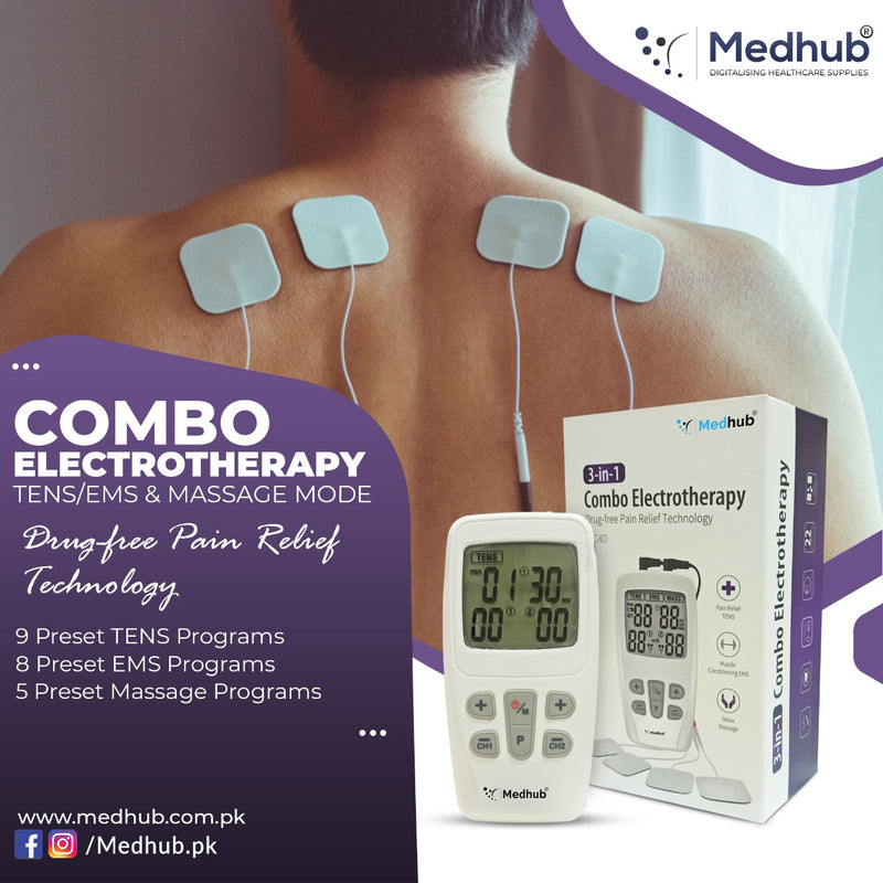 3-In-1 COMBO Electrotherapy Unit with 22 Programs