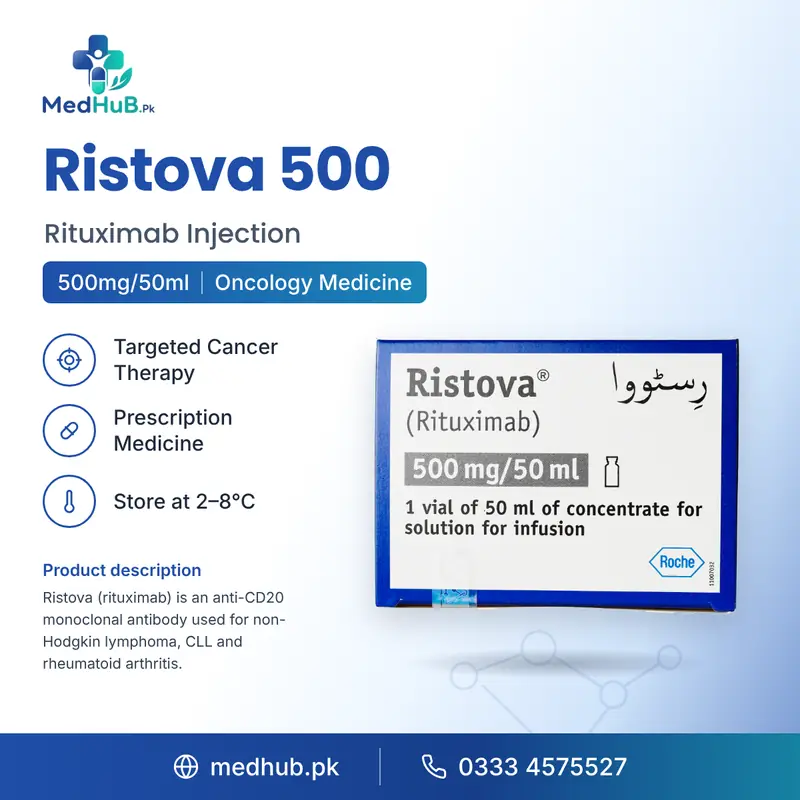 Ristova 500mg/50ml Injection (Rituximab) – MedHub Pakistan
